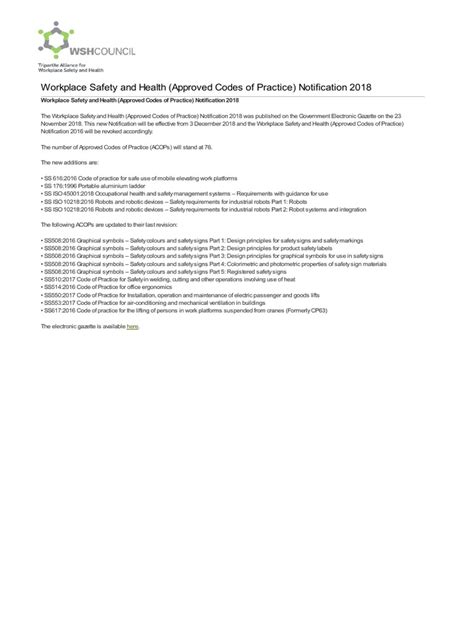 acyop esafe|Workplace Safety and Health Approved Codes of Practice .